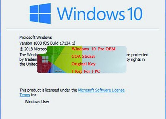 Chiny Naklejka na system Windows 10 Pro COA / OEM / Retail Box z oryginalnym kluczem 1703 Wersja systemu Life Legal Korzystanie z gwarancji dostawca